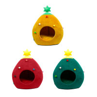Christmas Tree Shape Cat Litter Dog Kennel Winter Warm Sleepping Nest Creative Supplies Xmas Gift Cat Dog House Mat