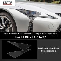 For LEXUS LC 16-22 TPU Blackened,Transparent Headlight Protective Film, Headlight Protection,Film Modification