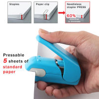 2021 New Staple Free Stapler Time Saving Effortless Needle Free Handhled Stapler Mini Portable Creative Safe Student Stationery