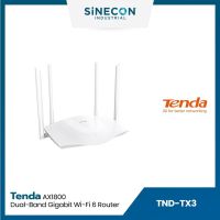 Tenda เทนด้า รุ่น TX3 เร้าเตอร์ AX1800 Dual Band Gigabit Wi-Fi 6 Router