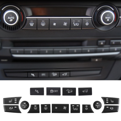 Wooeight Car Heater Climate Control Wind Air Volume Air Conditioning Switch Fan Button Cap Cover For BMW X5 E70 X6 E71 2006-2014