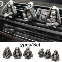 CW 3PCS/Set Car Perfume Air Freshener ResinOrangutanInterior Decoration Ornament Accessorie Car Aromatherapy Diffuser