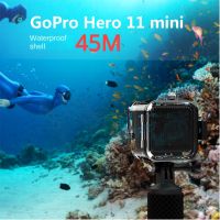 สำหรับ Gopro Hero 11ขนาดเล็กสีดำ45เมตรฝาครอบป้องกันดำน้ำซองกันน้ำอุปกรณ์เสริมสำหรับกล้องเพื่อการกีฬา