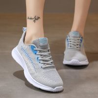 HOT★Women Casual Shoes 2023 Spring Summer Breathable Mesh Sports Walking Lace Flat Shoes Sneakers Women Tenis Feminino Pink Loafers