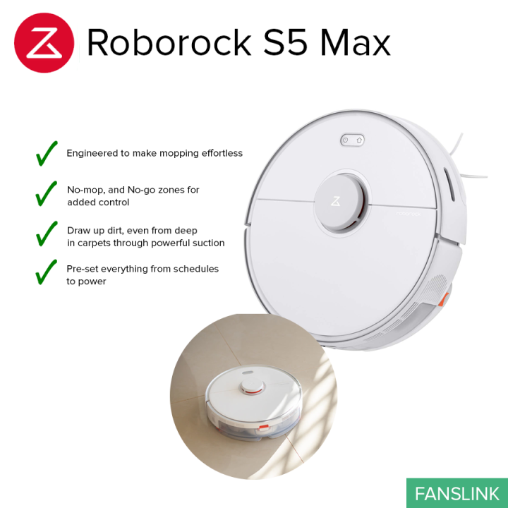 Roborock S5 MAX Robot Vacuum and Mop, Robotic Vacuum Cleaner with E