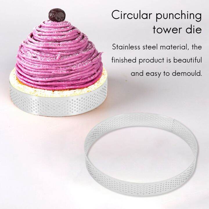 4-pcs-circular-porous-tart-ring-bottom-tower-pie-cake-mould-baking-tools-heat-resistant-perforated-cake-mousse-ring-10cm