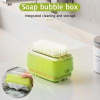 Multifunctional Soap Bubble Box with Laundry Brush Free Hand Rubbing Roller Box Soap Organizer Drain Soap Dish