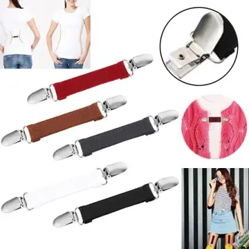 1pc New Dress Cinch Clips Set Elastic Clothes Clip to Tighten Dress  Cardigan Collar Clips Shirt Clips Back Cinch for Women Kids