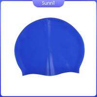 SunnT หมวกว่ายน้ำหมวกซิลิโคนว่ายน้ำสีบริสุทธิ์ยืดหยุ่นได้ชายหาดฤดูร้อนทำให้ผมแห้งป้องกันผมสำหรับฝึกผมใช้ได้ทั้งผู้ชายและผู้หญิง