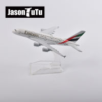 JASON TUTU 16cm United Arab Emirates Airbus A380 Plane Model Aircraft Diecast Metal 1400 Scale Airplane Model Gift Collection