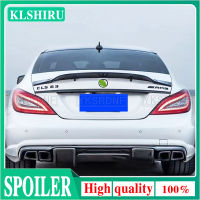 KLSHIRU คาร์บอนไฟเบอร์ R สไตล์ Ducktail สปอยเลอร์สำหรับ -Benz CLS W218ด้านหลัง Boot Lip Wings CLS350 CLS500 2011-2015