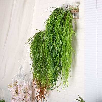 5 Forks Artificial Leaves Plastic Plants Vine Wall Hanging Bouquet Living Room Backdrop Home Decorative Fake Leaves Greenery Ivy