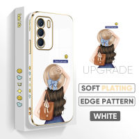 ฟรีสายคล้องเซลล์เคสโทรศัพท์สำหรับ Infinix Zero 5G 2023เคสลายขอบสี่เหลี่ยมผีเสื้อการ์ตูนน่ารักสปอร์ตบอยชุบเคสโทรศัพท์เคสโทรศัพท์นิ่มสุดหรู