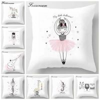 Home Nordic Style Kids Decoration Pink Pillow Kawaii Cartoon Animal Deer Bear Rabbit Simple Unicorn Baby cushion for chair