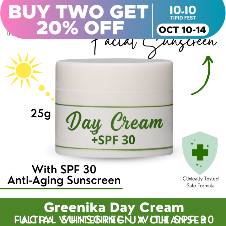 [ SUNSCREEN SPF30 + MOISTURIZER ] Greenika Face Sunblock Day Cream
