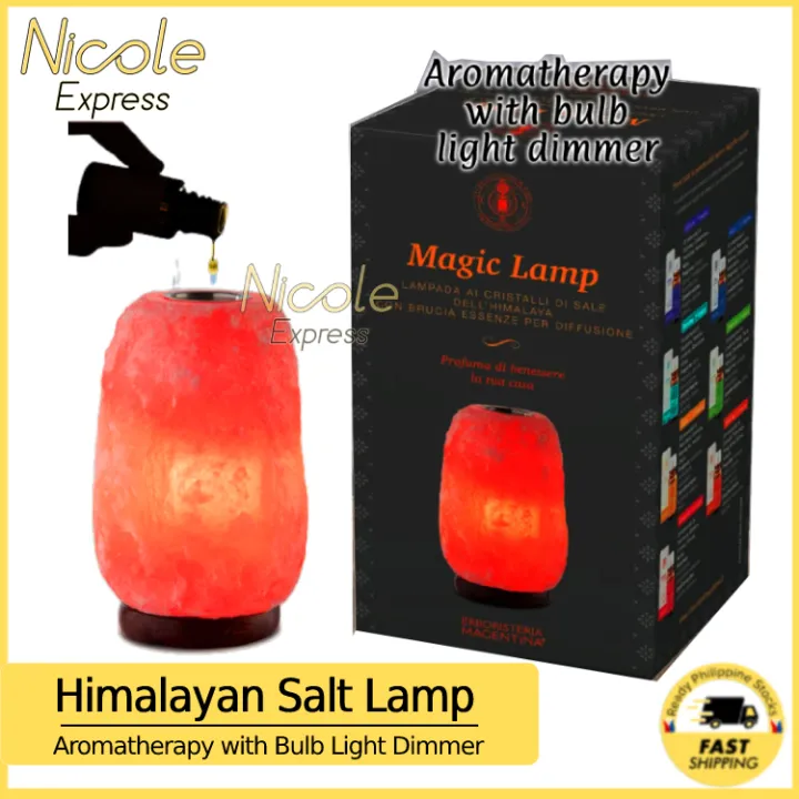 Himalayan Salt Lamp with Aromatherapy with Light Dimmer and Bulb Magic Lamp Himalayan Salt