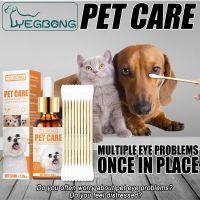 [COD] Remove tear stains feces pet eye wash herbal cleansing eyes cats and dogs general wipe drops