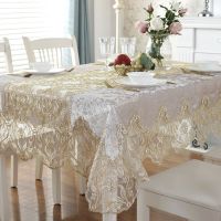 Corinada Table Cloth Gold Velvet Silver Europe Luxury Embroidered Dining Cover Rectangle TableCloths Lace Cabinet Dust