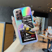 เคสโทรศัพท์มือถือสำหรับ Samsung Galaxy Note20 Note20เคสกล่องที่สร้างสรรค์พิเศษสีสันสดใสปลอกหุ้มบัตรเลเซอร์ในตัว