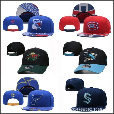 ■™♈ Canadiens ice hockey cap blues team men and women embroidery hip-hop hat water monster team flat brim cap team baseball cap