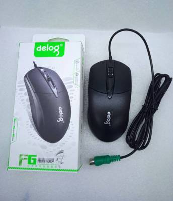 Mouse PS2/เมาส์รุ่นเก่า/เมาส์หัวกลม มีเข็ม/เมาส์โบราณ/เมาส์หัวกลม สายยาว 1.5 เมตร ตัวพอดีมือ แข็งแรงทนทาน ใช้ได้กับคอมที่มีช่องPSได้ทุกรุ่น