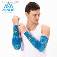 AONIJIE 1 Pair Summer Arm Sleeve Quick Dry UV Protection Cycling Running Sleeve Ice Fabric Sunscreen Sports Fitness Arm Sleeves