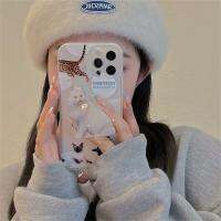 【Great. Cell phone case】เกาหลีน่ารักการ์ตูน3D แมวยึดกรณีโทรศัพท์โปร่งใสสำหรับ iPhone 13 12 11 Pro XS Max X XR 7 8พลัสซิลิโคนอ่อนนุ่มปกหลัง