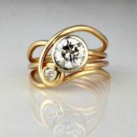 [COD] Cao Shi wish and irregular line multi-layer ring female creative zircon all-match index finger