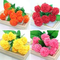 Hot 9 big flower head artificial hydrangea chrysanthemum ball fake silk flower DIY home garden wedding party shop decoration