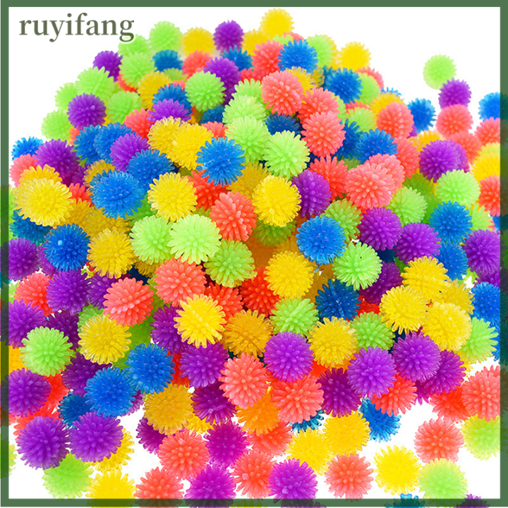 ruyifang-ลูกบอลของเล่น12x-สำหรับแมวลูกบอลของเล่นตุ๊กตาลูกบอลสีสันสดใสของเล่นให้แมวเคี้ยวเล่นแบบโต้ตอบมีหนาม