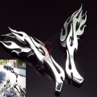 Motorcycle Mirror for Honda CB650R Yamaha Suzuki Kawasaki Cruiser Chopper Bobber Custom Chrome Flame Oval Rearview Side Mirrors