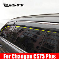 สำหรับ Changan CS75 Plus 2020 2021 2022 Tinted รถด้านข้างหน้าต่าง Visor Guard Vent Awnings SheltersRain Guard ประตู Visor