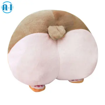 Universal Cute Soft Corgi Butt Shape Pillow Car Headrest Neck Support Car  Neck Safety Pad Cute