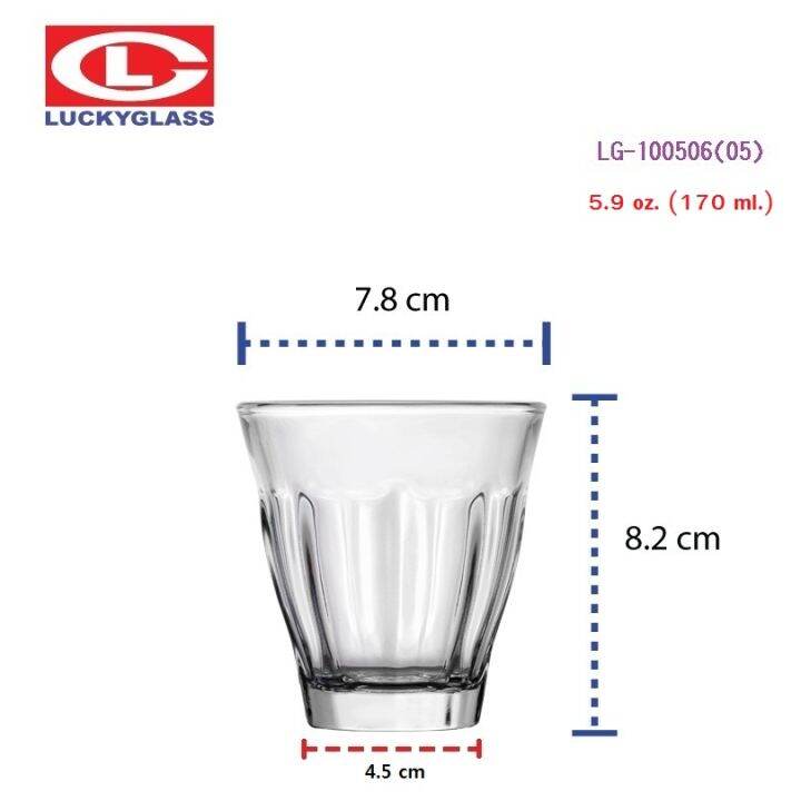 แก้วน้ำ-lucky-รุ่น-lg-100506-05-vintage-tumbler-6-oz-12ใบ-ประกันแตก-แก้วใส่น้ำ-แก้วสวยๆ-แก้วเตี้ย-แก้วน้ำชา-แก้วชาจีน-แก้ววินเทจ-แก้วกาแฟ-lucky