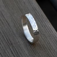 ✘► 999 sterling silver hand hammer rings male fine silver buddhist monastic discipline female hormone silent character index finger couples ring ring ring