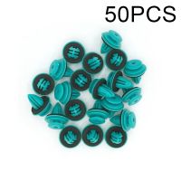 KLNU 50Pcs 9Mm Auto Panel Push Retainers Plastic Rivet Car Door Trim RetainerClip Fastener Plastic Hole Auto Clips Car Bumper Door Trim Panel Universal Rivets Front Dumper Fender Door Trim &amp; Garnish Panel Retainer Clip Nylon Fastener Car อุปกรณ์เสริมเสริม