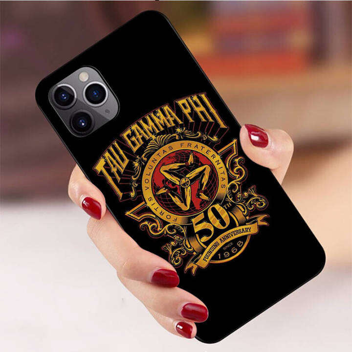 casing-หรับ-iphone-14-13-11-pro-max-11-mini-8-8-plus-el112-triskelion-logo-pattern-phone-เคสโทรศัพท์-อ่อนนุ่ม-tpu-shockproof-black-ปก