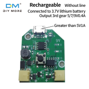 Diymore nhỏ sạc USB bảng hình quạt Bảng điều khiển Bo mạch chủ cầm tay nhỏ