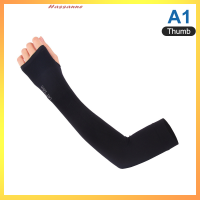 Hassanne 2pcs UV Sun Protection Cooling ARM Sleeve COVER สำหรับถุงมือวิ่งกอล์ฟรอบขับรถ