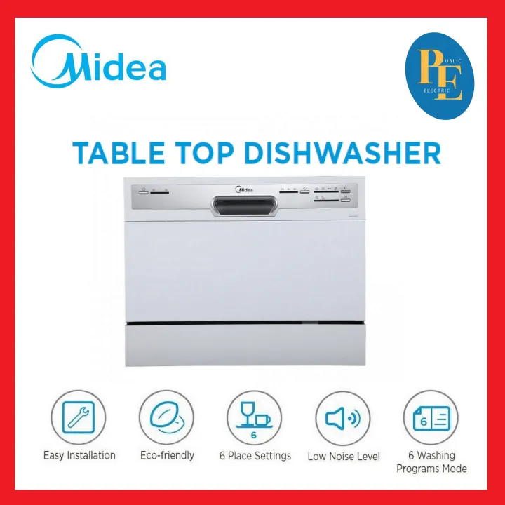 Midea Table Top Dishwasher WQP63607 Lazada