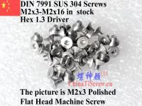 DIN 7991 Stainless Steel M2 screws M2x3 M2x4 M2x5 M2x6 M2x8 M2x10 Hex 1.3 Driver A2-70 Polished ROHS 100 QCTI Screw