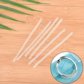 4pcs/set 4pcs 4 Style Plastic Spring Coil Invisible Ring Size Adjuster  Clear Fashionable Clear Ring Adjuster For Women For Ring Size Adjustment