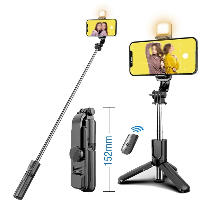 Dropship Mini Selfie Stick Bluetooth Led Fill Light Tripode Para