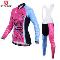 X-Tiger ผู้หญิงฤดูใบไม้ร่วงเสื้อผ้าสำหรับขี่จักรยาน UV สวมใส่จักรยาน MTB Ropa Ciclismo เสื้อผ้าจักรยานแข่งเสื้อเจอร์ซีย์นักปั่นชุดผู้หญิง