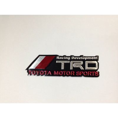 อะลูมิเนียมแต่งรถ ทรงเหลี่ยม คำว่า TRD Racing Development TOYOTA MOTOR SPORTS ติดรถ แต่งรถ โตโยต้า ทีอาร์ดี สวย งานดี หายาก