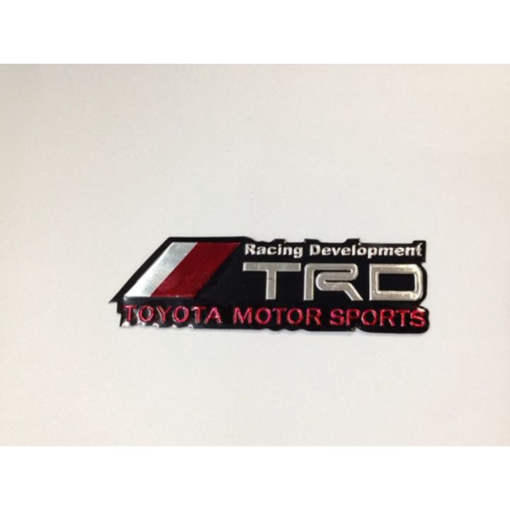 อะลูมิเนียมแต่งรถ-ทรงเหลี่ยม-คำว่า-trd-racing-development-toyota-motor-sports-ติดรถ-แต่งรถ-โตโยต้า-ทีอาร์ดี-สวย-งานดี-หายาก