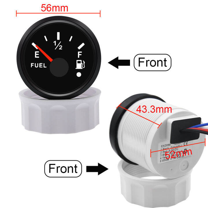 เซ็นเซอร์ลอยเชื้อเพลิง0-190ohm-เกจวัดระดับน้ำมันเชื้อเพลิงเกจระดับถังเชื้อเพลิง-led-7สีพร้อมไฟสัญญาณสำหรับรถยนต์น้ำ-rv-แคมเปอร์เรือยอชท์