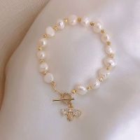 ✨BELLA✨Natural freshwater pearl zirconium honeybee celet premium luxury fashion minimalist celet