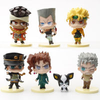 7pcsSet Anime JOJO Bizarre Adventure Action Figures Kujo Jotaro Higashikata Josuke Kakyoin Noriaki Model Toy Childrens Gifts