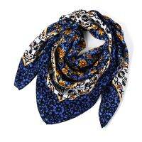 【Miki Xinyuan】ผู้หญิง SquareScarf RussianFloral หัวพิมพ์ผ้าพันคอผ้าพันคอ F Oulard Thigh85เซนติเมตร